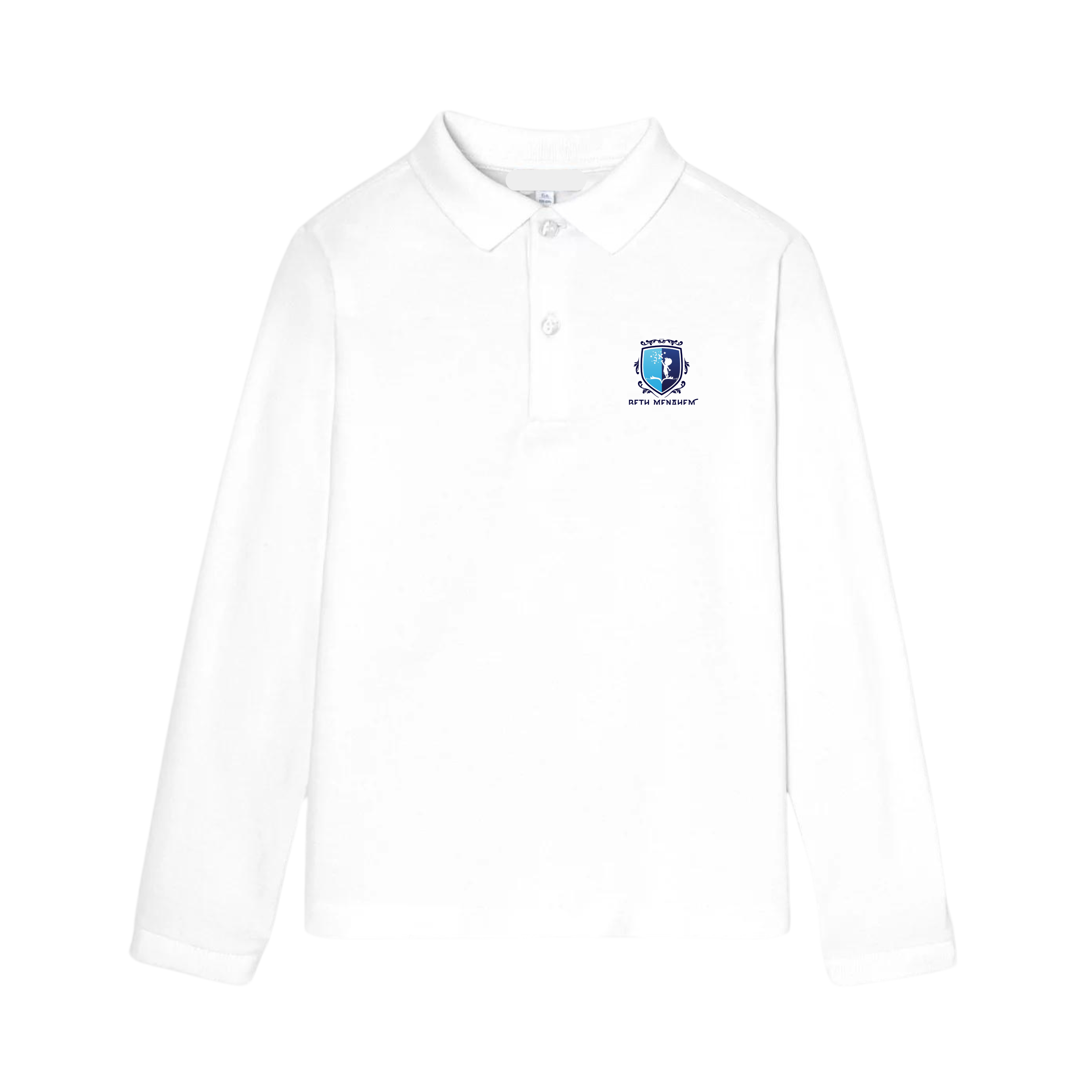 Pack de 3 Polos à Manches longues Blanc - Collège Garçon – Image 2