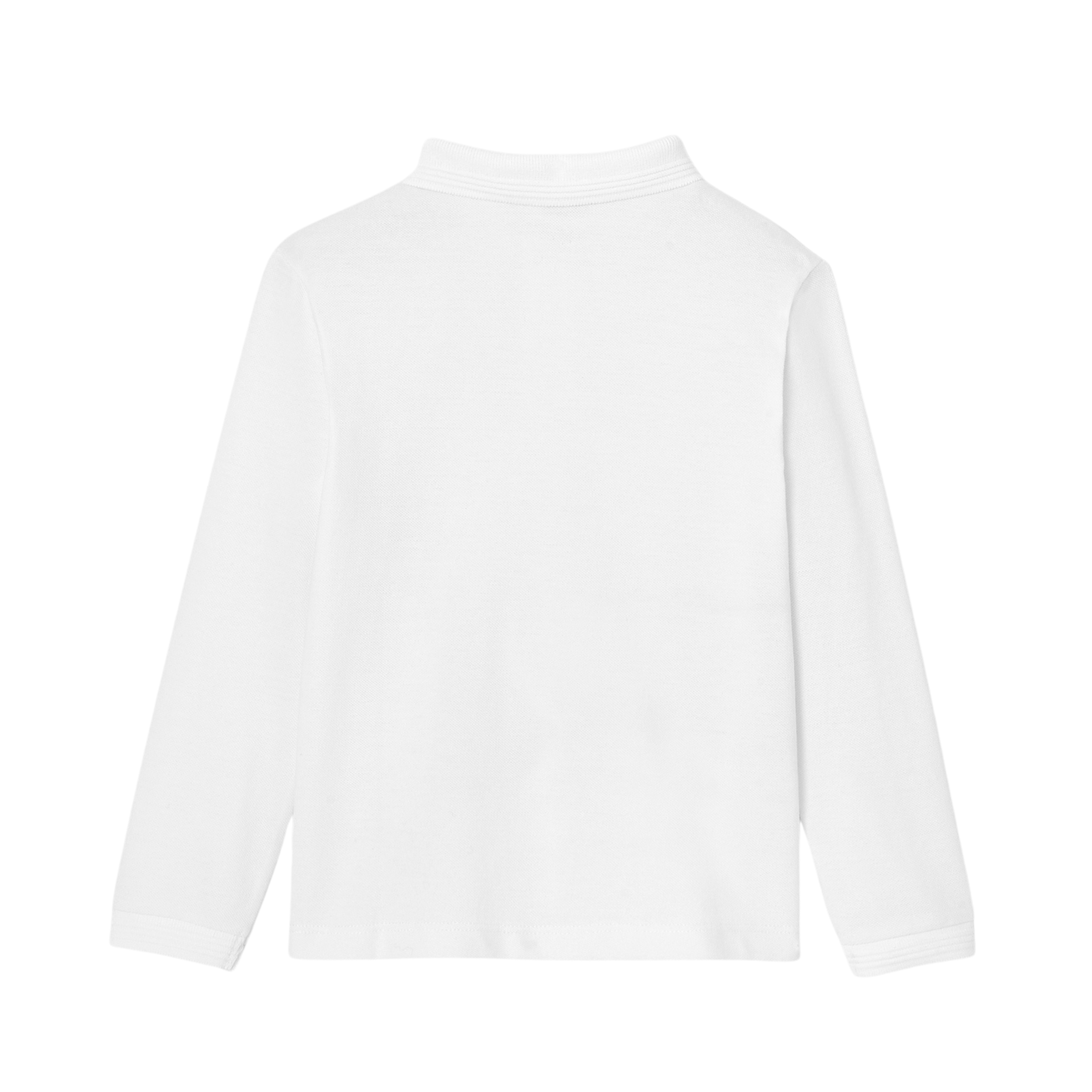 Polo à Manches longues Blanc - Collège Garçon – Image 2
