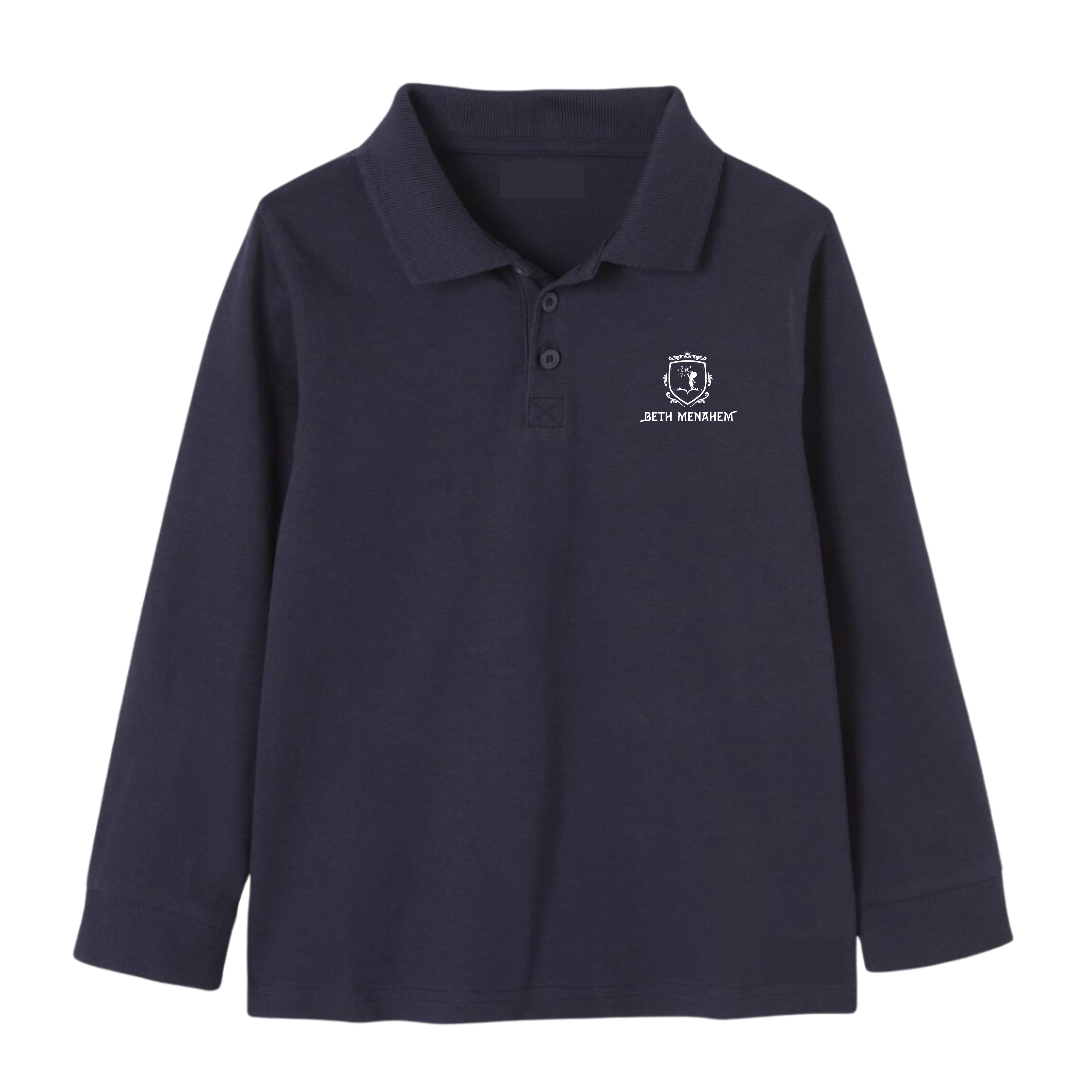 Pack de 3 Polos à Manches longues Bleu Marine - Primaire Garçon – Image 2