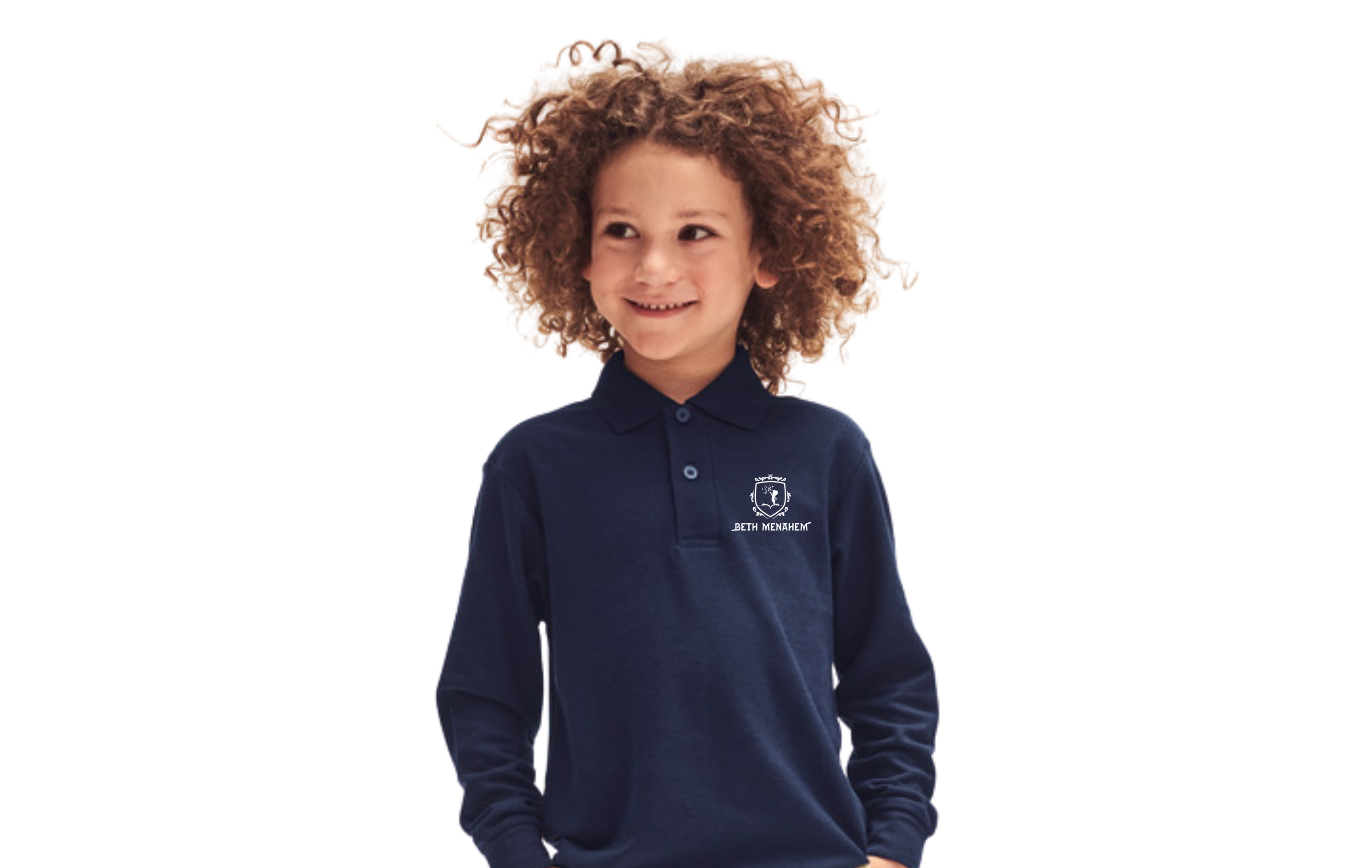 Pack de 3 Polos à Manches longues Bleu Marine - Primaire Garçon – Image 4