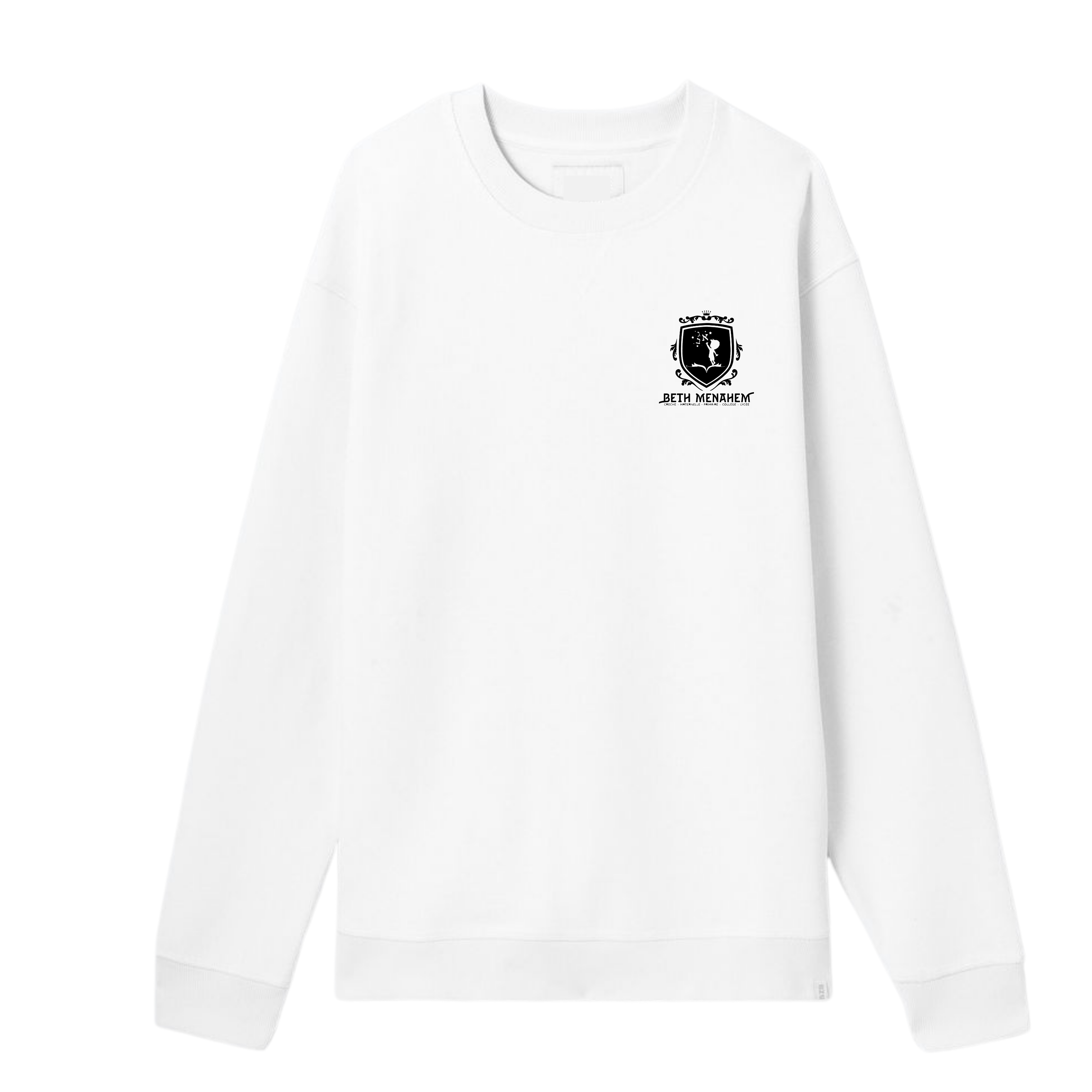 Pull Blanc Oversize - Lycée Unisexe