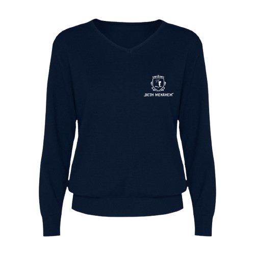 Pull col V bleu marine - Collège Garçon